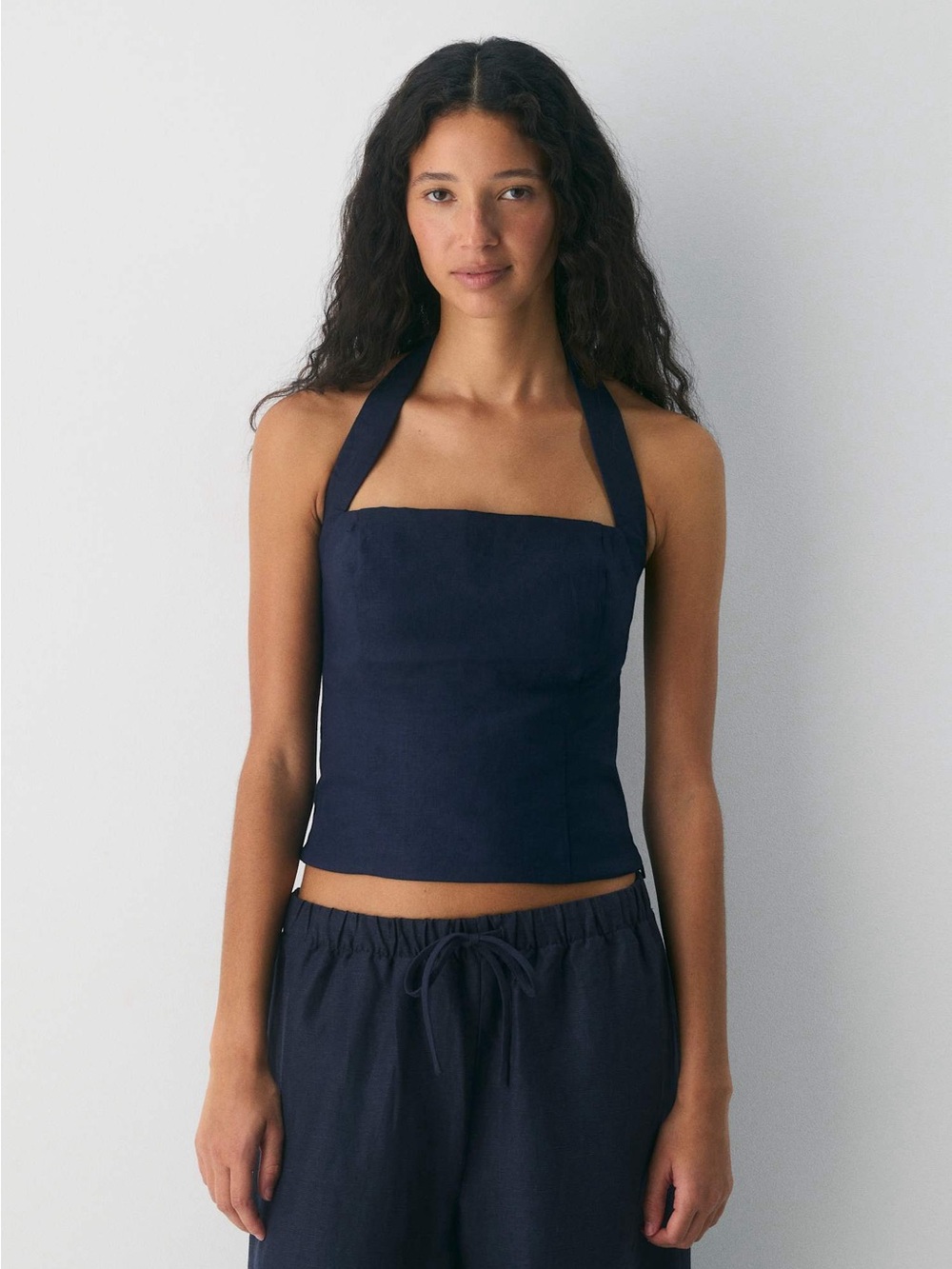 Whisper Linen Halter Top